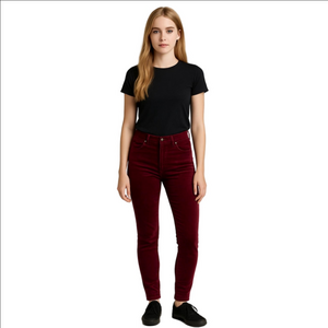 Mossimo High Rise Skinny Jeans Maroon Burgundy Women's Size 25